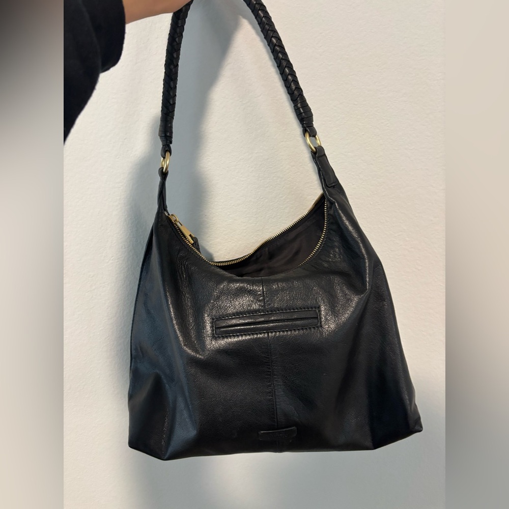 Vince Camuto Black Leather Hobo Bag